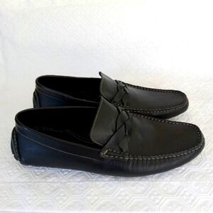 DONALD PLINER Men's Deacon Leather Driver Loafer Shoe in Black Size 11M